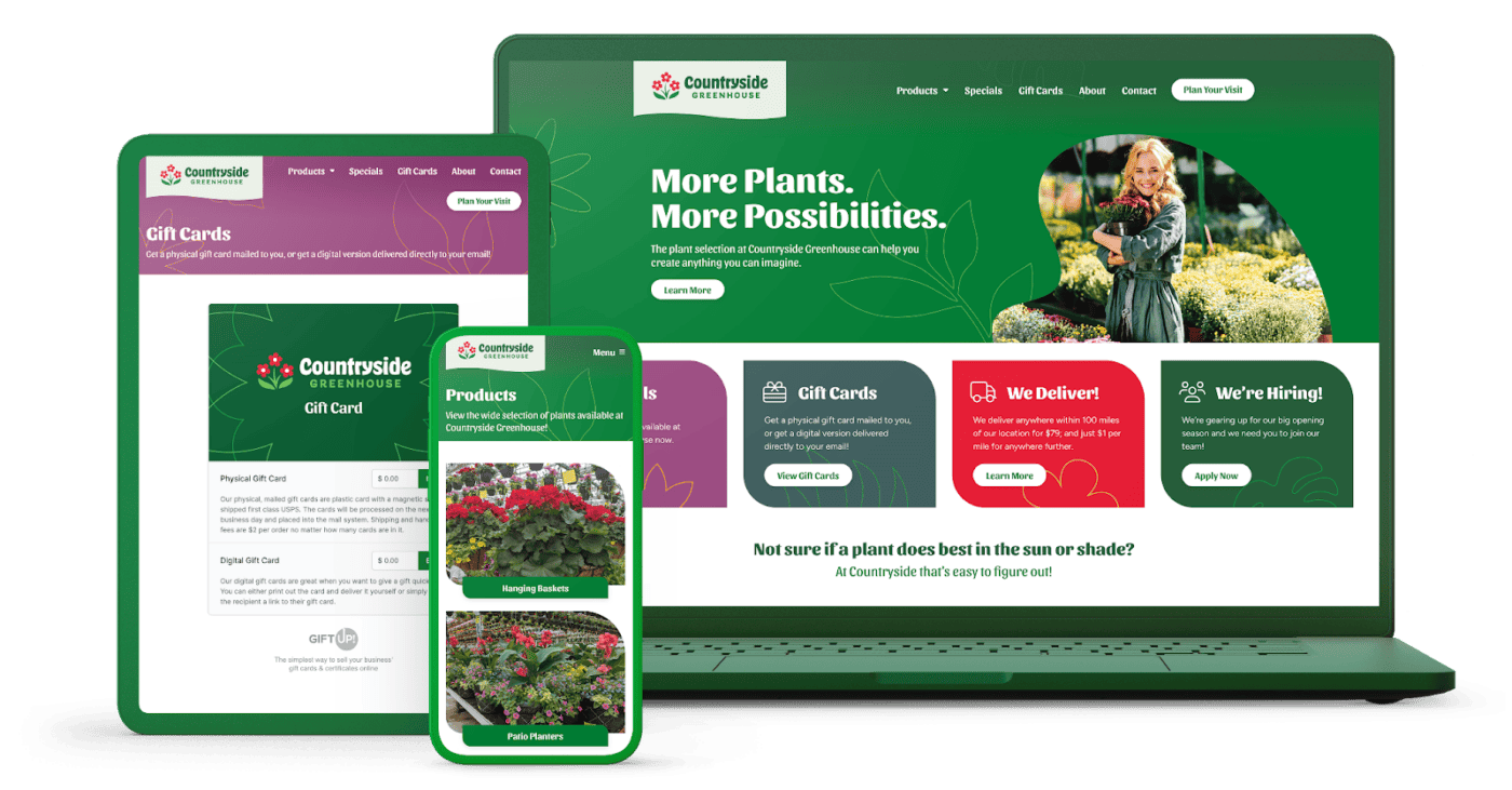 The new Countryside Greenhouse website