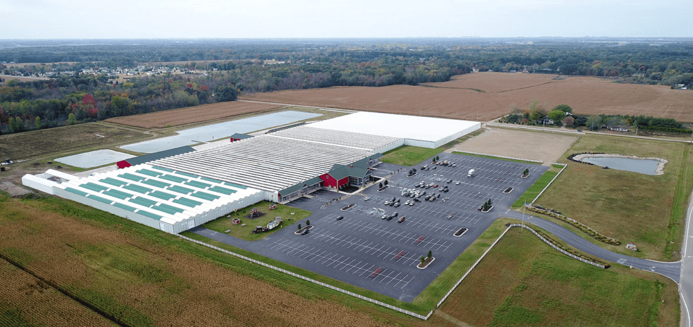 Aerial view of Countryside Greenhouse