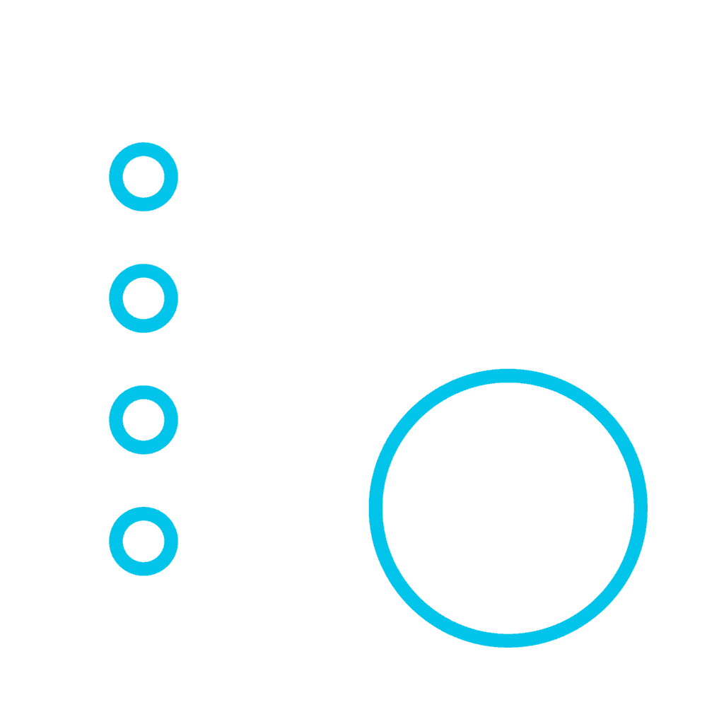 An icon of a document with a checklist and a large checkmark, representing structured planning, compliance, or validation. The blue checkmark signifies approval and meeting essential requirements for a solid foundation.